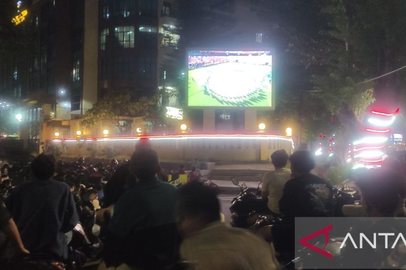 Nobar Final Piala Dunia di Polres Jakpus jadi ajang silaturahmi warga