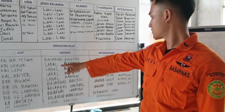 Tim SAR: Hasil pencarian jurnalis di Selat Sunda masih nihil