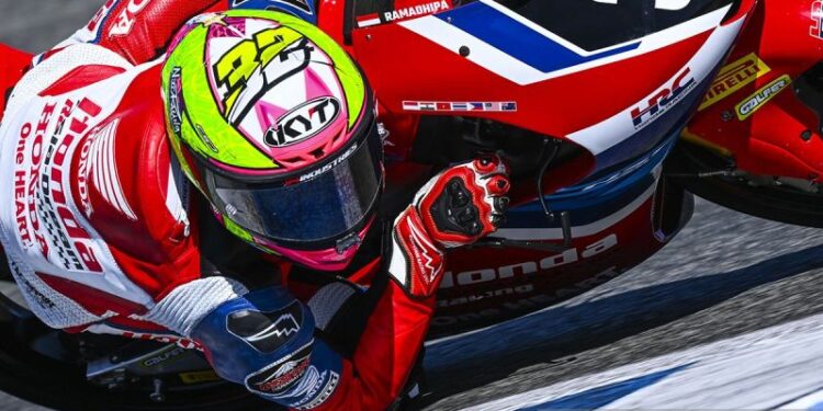 Kiandra Ramadhipa finis ke-11 balapan kedua Rookies Cup San Marino