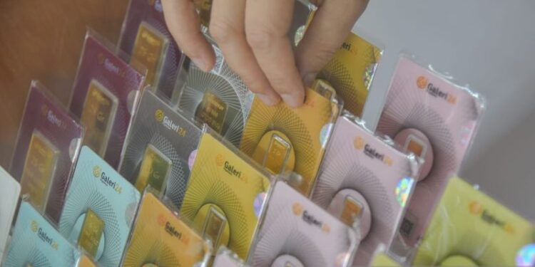 Daftar lengkap harga emas tiga jenama di Pegadaian pada Sabtu