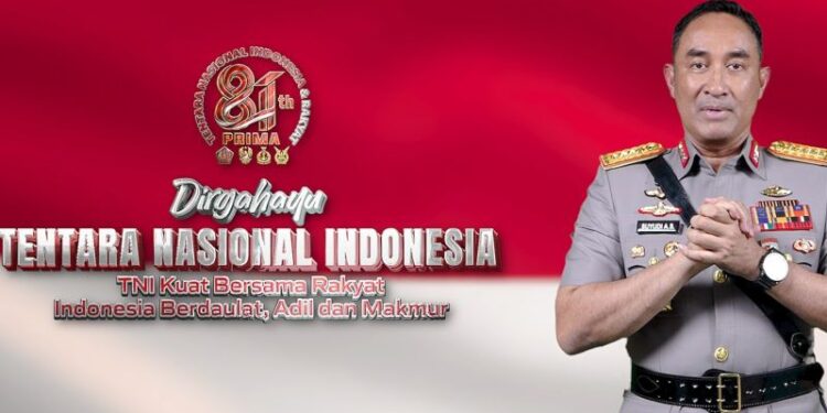 HUT TNI, Kapolri tegaskan sinergi kuat TNI-Polri untuk Indonesia
