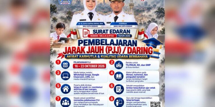 Dampak asap karhutla, Pemkot Kendari terapkan PJJ hingga 23 Oktober